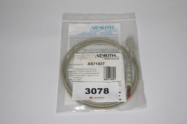 Replacement patient leads for the 10-wire diagnostic ECG cable, AS71027