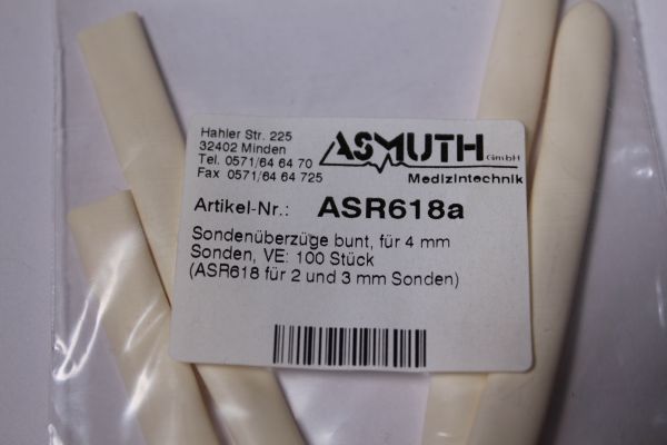 2 Stück Sondenüberzüge weiß für 4mm Sonden ASR618a