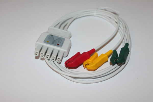 ECG patient lead 3-core with clamps from Dräger MP03411